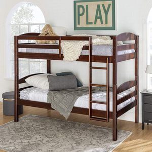 #5. Walker Edison Furniture Wood Twin Bunk 