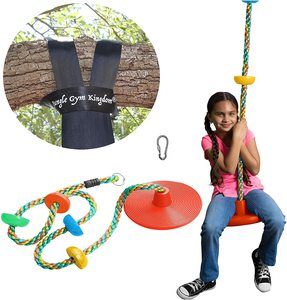 7. Jungle Gym Kingdom Tree Swing -Bonus Carabiner and 4 Feet Strap