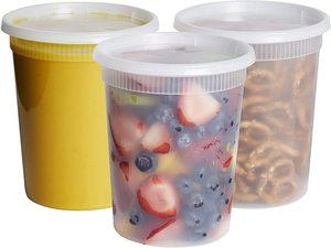 7. Plastic Deli Food Storage Freezer Containers, 24 Sets