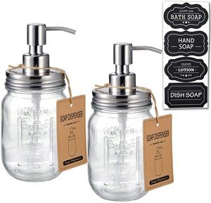 9. Mason Jar Soap Dispensers, 16Oz