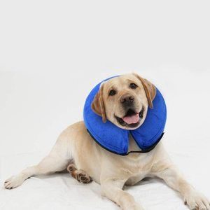4. E-KOMG Dog Cone After Surgery, Protective Inflatable Collar