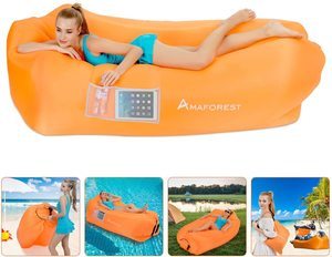 6. Inflatable Lounger Air Sofa Hammock with Pillow and Carrying Bag