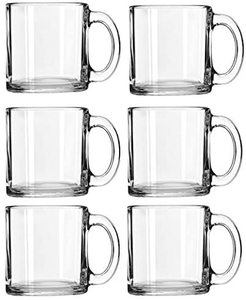 1. Libbey Crystal Coffee Mugs Set of 6