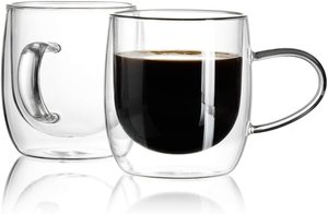 10. Sweese 421.101 Double Wall Glass Coffee Mugs