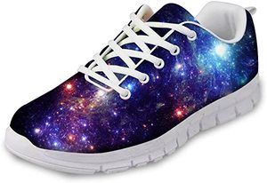 4. FOR U DESIGNS Fashion Galaxy Breathable Mesh Sneakers 