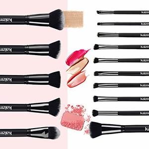 5. Makeup Brushes Set 15pcs, Black Luxury Cosmetic Brushes Collection