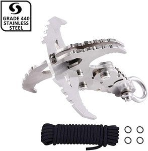 6. GearOZ Gravity Grappling Hook, Folding Survival Claw