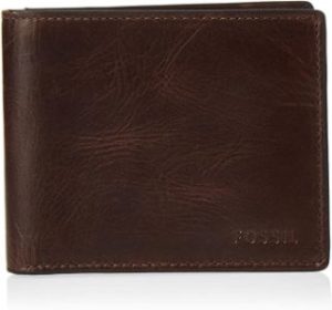 #1. Men's Richard Leather RFID Fossil Wallet 