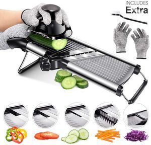 10. Mandoline Food Slicer Adjustable Thickness