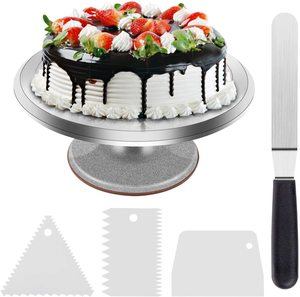 2. Ohuhu 12'' Aluminium Revolving Cake Turntable