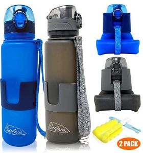 3. QUILIVIK Collapsible Water Bottle (2Pack)