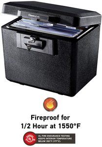 3. SentrySafe 1170 Fireproof Box with Key Lock