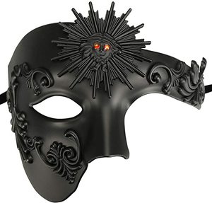 4. Half Face Men's Phantom of The Opera Vintage Design