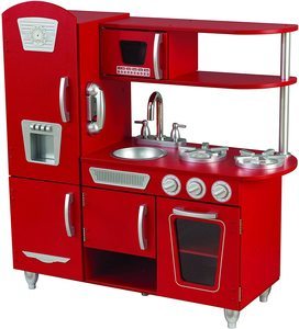 4. KidKraft Vintage Play Kitchen – Red