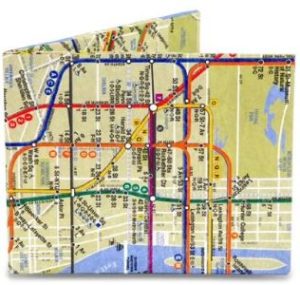 #4. Mighty Wallet Men’s NYC, Multi Subway map
