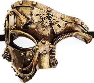 5. Mechanical Men Venetian Mask for Masquerade Steam