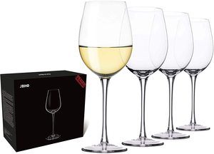 6. Hand Blown Italian Style Crystal White or Red Wine Glasses
