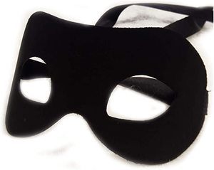 6. IDOXE Zorro Black Masquerade Masks (Black)