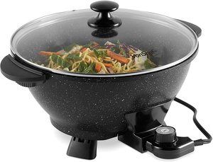 6. VonShef 7.4Qt Electric Wok with Lid