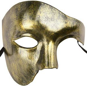 8. KEFAN Mens Mask Masquerade Mask, Half Face Mask