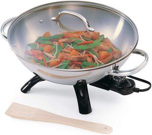 9. Presto 5900 1500-Watt Stainless-Steel Electric Wok