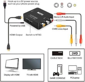 #1 ABLEWE 1080P Mini RCA Composite converter 