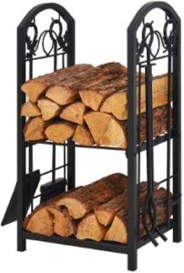 #1. Patio Watcher Firewood Log Rack for Indoor Outdoor 