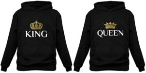 #10 King & Queen Matching Couple Hoodie Set His 
