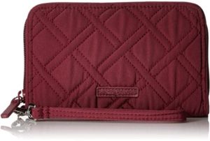 10. Vera Bradley Women's Microfiber Grab & Go Wristlet