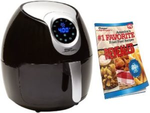 #11. Power Air Fryer 3.4 QT XL Black Turbo Cyclonic AirFryer