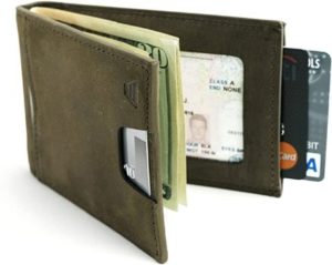 2. Andar Leather Slim RFID Blocking Minimalist Bifold Wallet