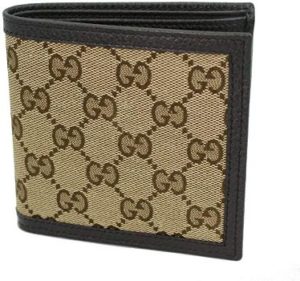 2. Gucci Men's Beige GG Canvas Bi-fold Wallet