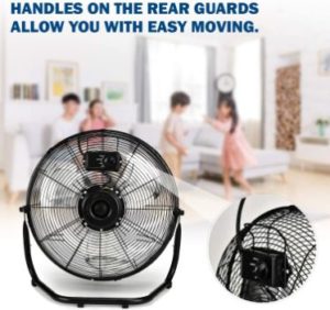 2. Simple Deluxe 20 Inch 3-Speed High-Velocity Industrial Floor Fans