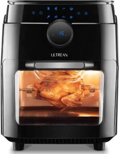 #2. Ultrean 12.5 Quart Air Fryer Toaster Oven with Bake, Rotisserie