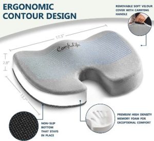 #3 ComfiLife Gel Enhanced Seat Cushion 