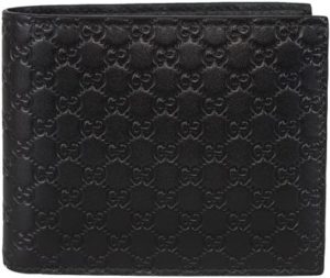 4. Gucci Men's Leather Micro GG Guccissima Bifold 