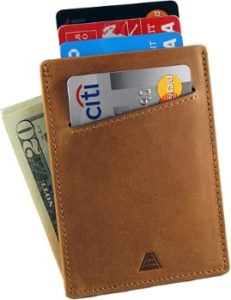 6. Andar Minimalist Front Pocket Leather Wallet 