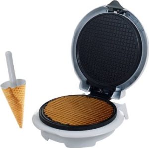 #8. Chef Buddy 82-MM1234 White waffle cone maker