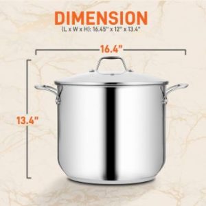 #8. NutriChef Stainless Steel Cookware Stockpot
