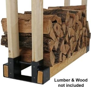 #8. Sunnydaze Firewood Log Rack Outdoor and Indoor 