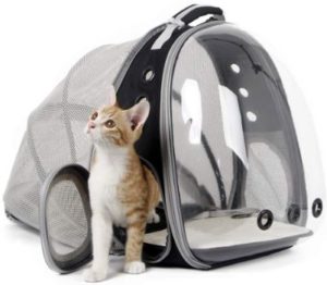 #9. Halinfer Expandable cat backpack