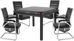#1 TRYHO Black Style 4-Legged Automatic Mahjong Table 