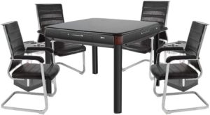 #1 TRYHO Black Style 4-Legged Automatic Mahjong Table 