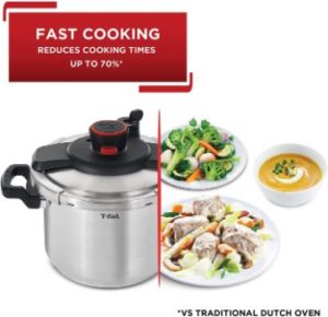 1. T-fal P45009 Clipso Stainless Steel Pressure Cooker