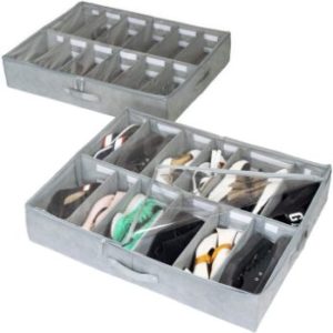 10. storageLAB Under Bed Shoe Storage Organizer