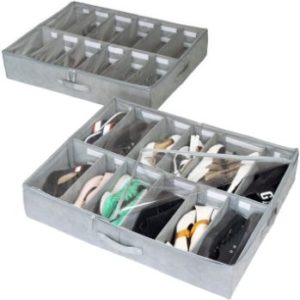 10. storageLAB Under Bed Shoe Storage Organizer