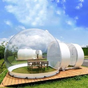 2. Transparent D-Ring Bubble House Dome
