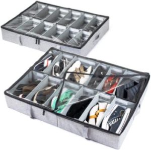 2. storageLAB Under Bed Shoe Storage Organizer