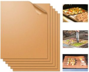 7. Miaowoof Copper Grill Mat, Set of 6