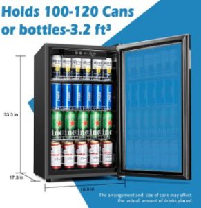 1. Euhomy Beverage Refrigerator and Cooler, 115-120 Can
